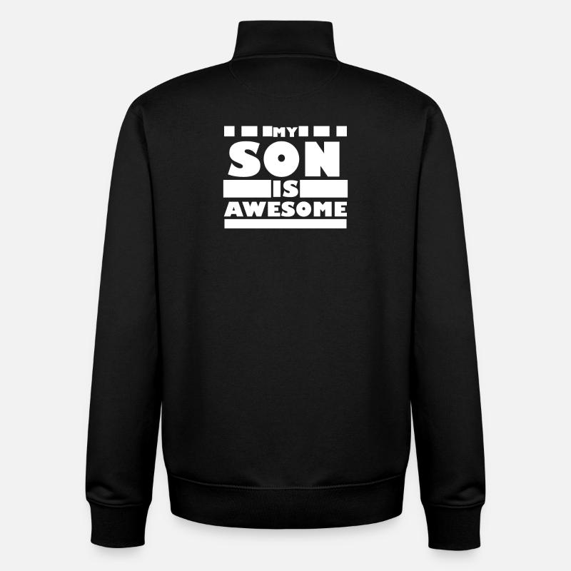 Son Father Gift Idea - Unisex Organic Zip Sweatshirt by Stanley/Stella - black
