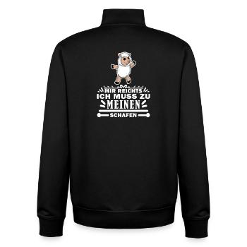 Schaf Schafe - Unisex Organic Zip Sweatshirt von Stanley/Stella - Schwarz - Hinten - AI Model Male 185 light (185cm)