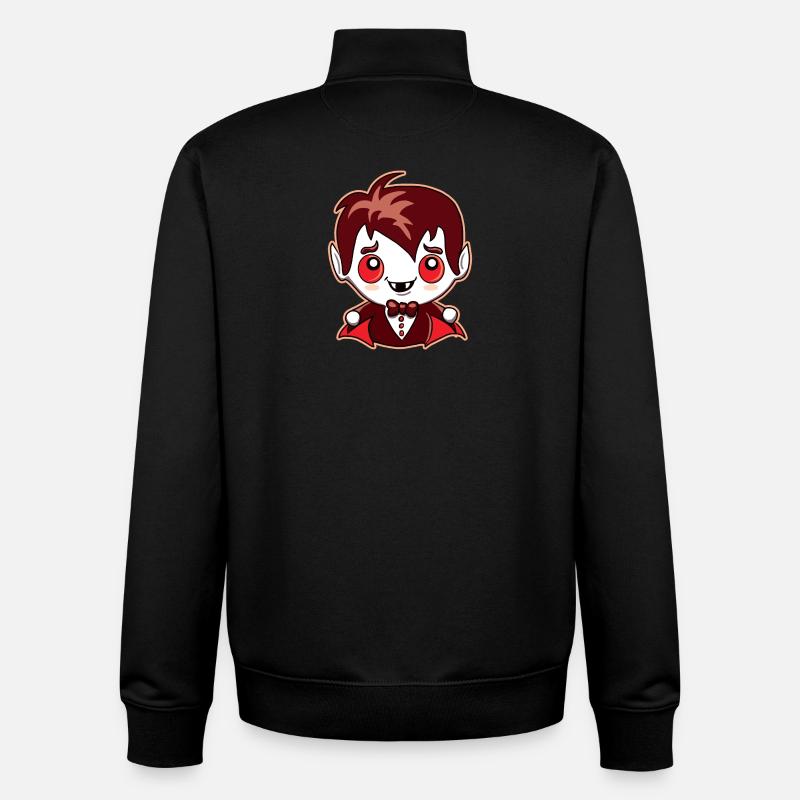 Mignon Petit Vampire - Sweat zippé unisexe en coton bio Stanley/Stella - noir