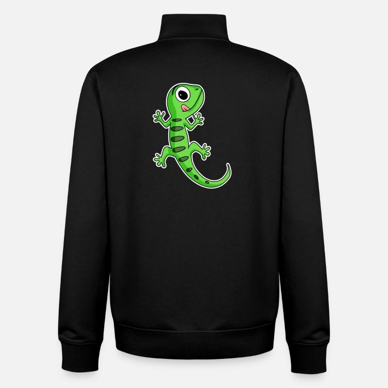 Gecko Eidechse - Unisex Organic Zip Sweatshirt von Stanley/Stella - Schwarz