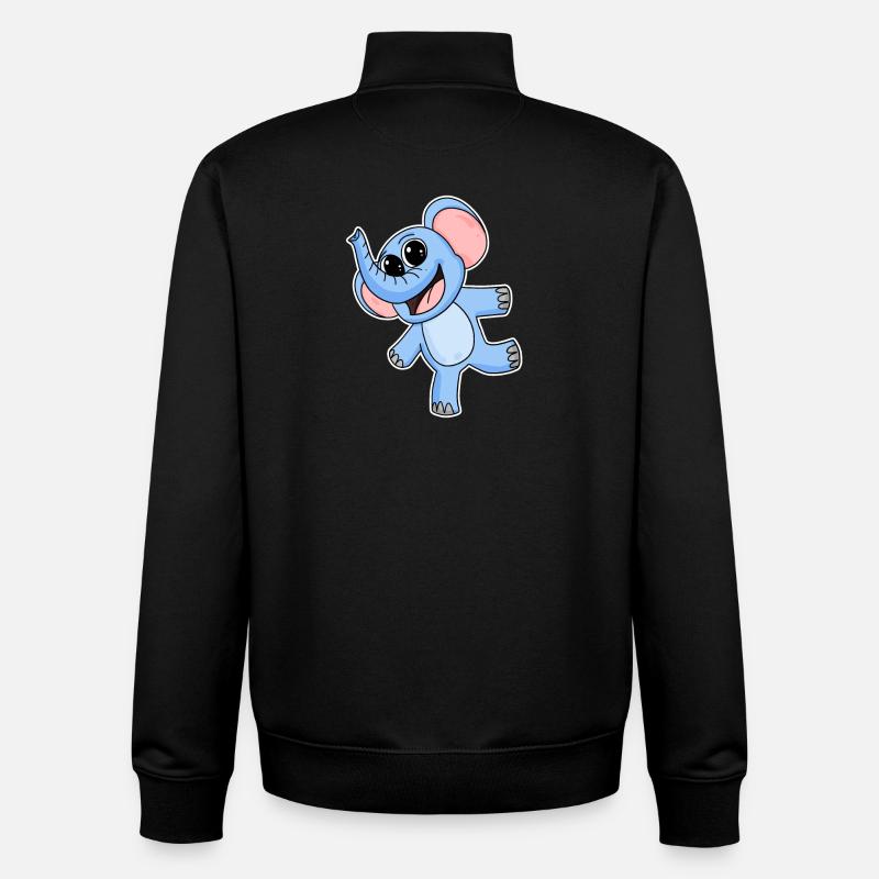 Elephant - Unisex Organic Zip Sweatshirt by Stanley/Stella - black