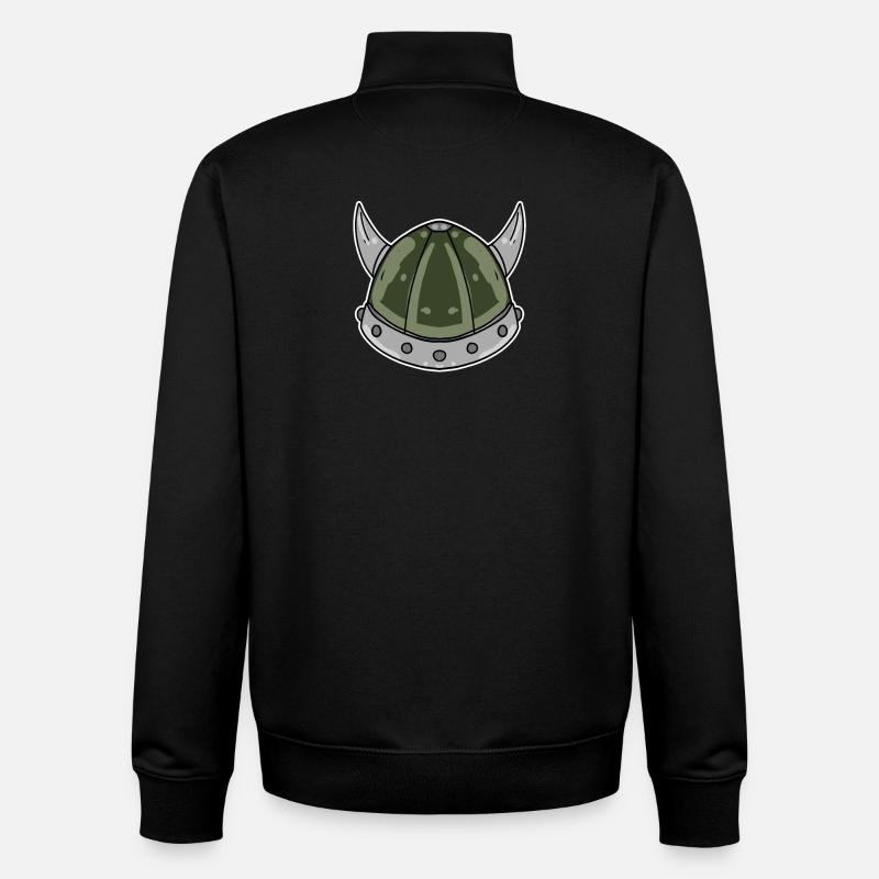 Wikinger Helm - Unisex Organic Zip Sweatshirt von Stanley/Stella - Schwarz
