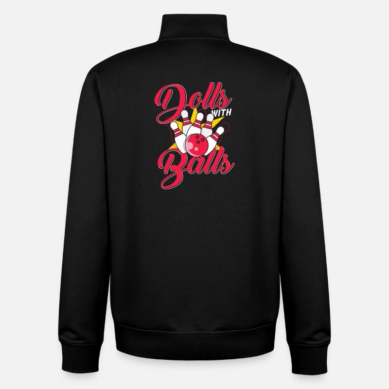 Dolls with balls bowling - Unisex Organic Zip Sweatshirt von Stanley/Stella - Schwarz