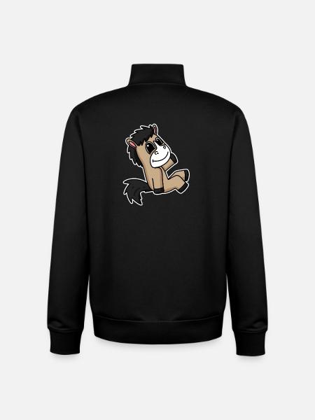 Pferd Pferde Hauspferd - Unisex Organic Zip Sweatshirt von Stanley/Stella - Schwarz