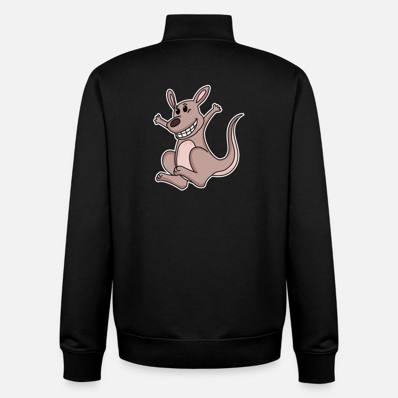 Kangaroo - Unisex Organic Zip Sweatshirt by Stanley/Stella - black