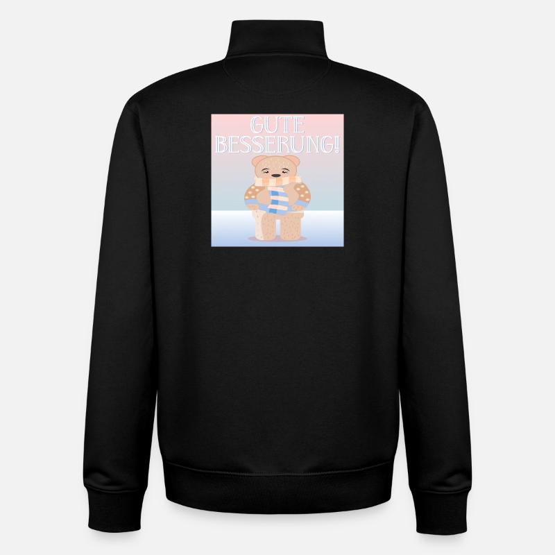 Gute Besserung - KINDER FIEBER - Unisex Organic Zip Sweatshirt von Stanley/Stella - Schwarz