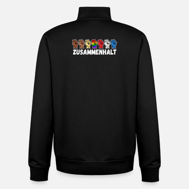 Right Gay Rainbow Lgbt Slogan - Sweat zippé unisexe en coton bio Stanley/Stella - noir