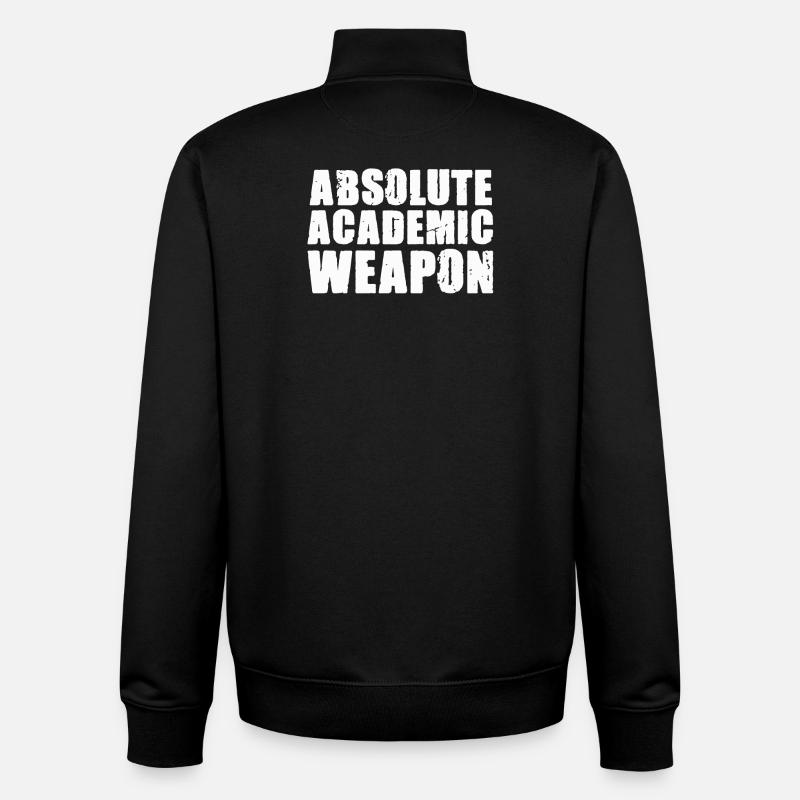 Studenten Absolute Academic Weapon - Unisex Organic Zip Sweatshirt von Stanley/Stella - Schwarz
