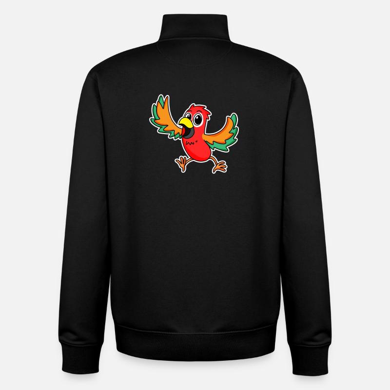 Parrot Bird Birds - Unisex Organic Zip Sweatshirt by Stanley/Stella - black