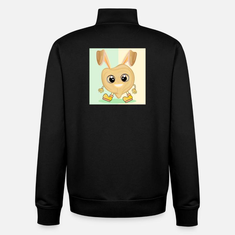 Chickpea Easter Bunny - Unisex Organic Zip Sweatshirt by Stanley/Stella - black