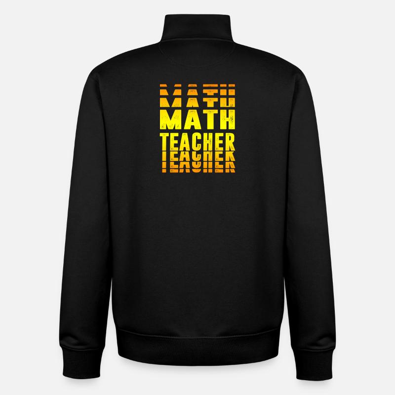 Math teacher design - Unisex Organic Zip Sweatshirt by Stanley/Stella - black