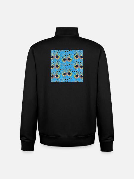 coole blumenmuster, tolles sonnenblumenmuster - Unisex Organic Zip Sweatshirt von Stanley/Stella - Schwarz