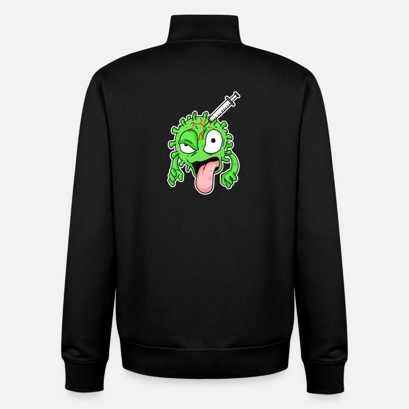 Virus vaccination - Unisex Organic Zip Sweatshirt by Stanley/Stella - black