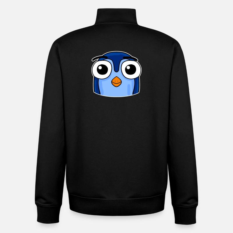 Penguin Head - Unisex Organic Zip Sweatshirt by Stanley/Stella - black