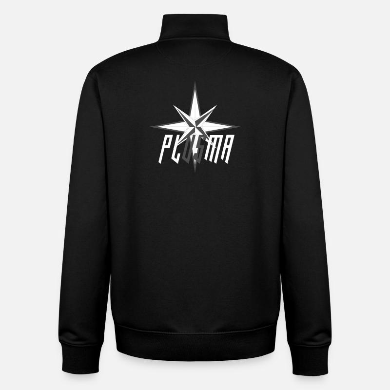 Emblème de la Boussole Étoilée - Sweat zippé unisexe en coton bio Stanley/Stella - noir
