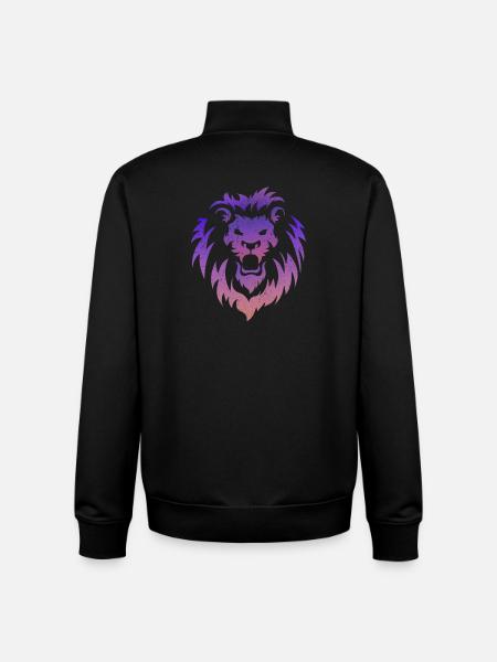 Lion Head Tribal - Unisex Organic Zip Sweatshirt by Stanley/Stella - black