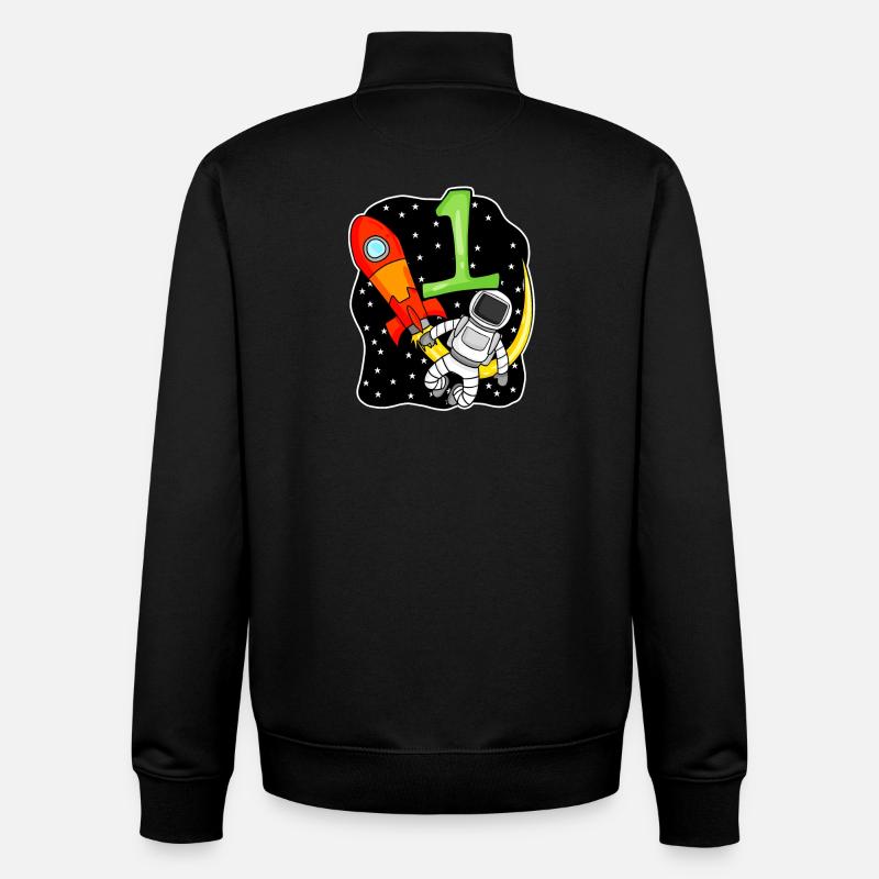 1 Jahre alt Junge Astronaut - Unisex Organic Zip Sweatshirt von Stanley/Stella - Schwarz
