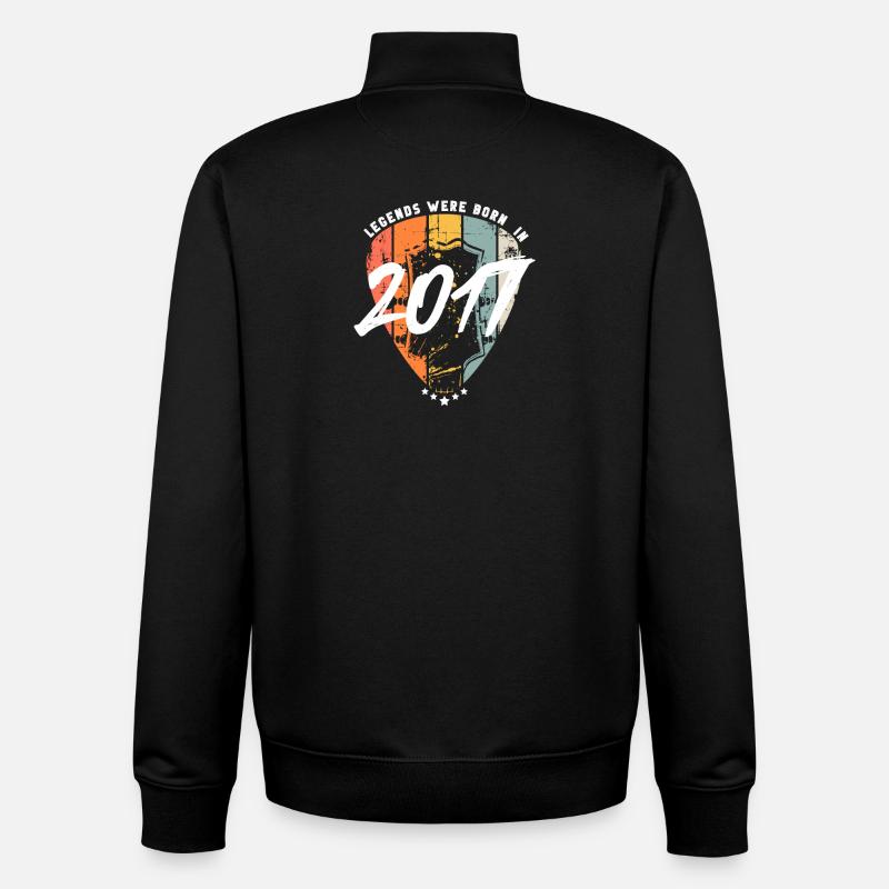 2017 Anniversaire guitariste guitare - Sweat zippé unisexe en coton bio Stanley/Stella - noir