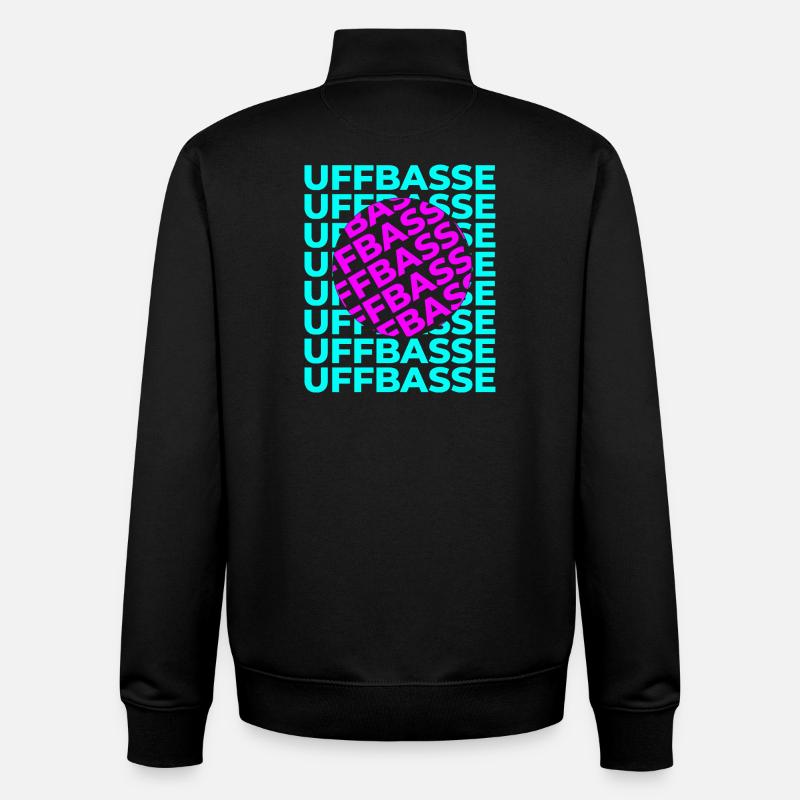 Uffbasse Design - Sweat zippé unisexe en coton bio Stanley/Stella - noir