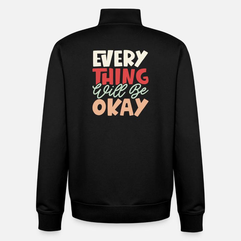 Alles wird gut - Unisex Organic Zip Sweatshirt von Stanley/Stella - Schwarz