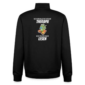 Bücher Drache Drachen - Unisex Organic Zip Sweatshirt von Stanley/Stella - Schwarz - Hinten - AI Model Male 185 light (185cm)