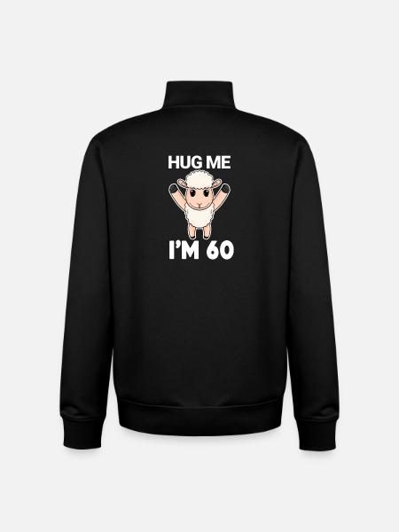60 Birthday - 60 Years - Hug - Unisex Organic Zip Sweatshirt by Stanley/Stella - black