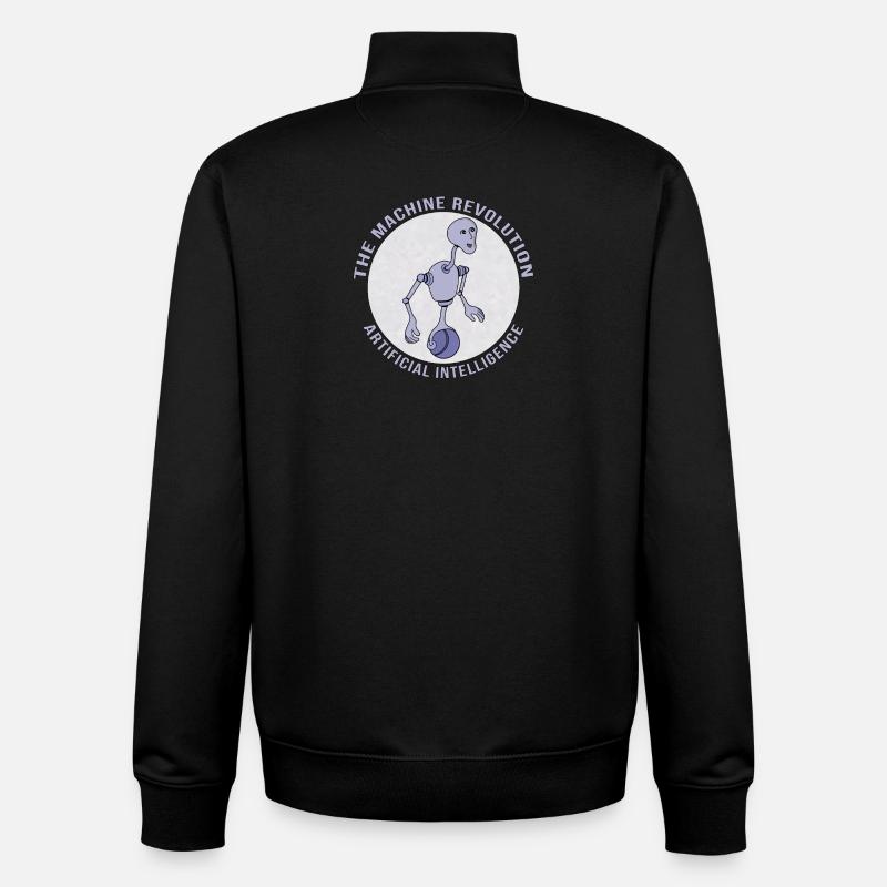 The Machine Revolution Artificial Intelligence - Unisex Organic Zip Sweatshirt by Stanley/Stella - black