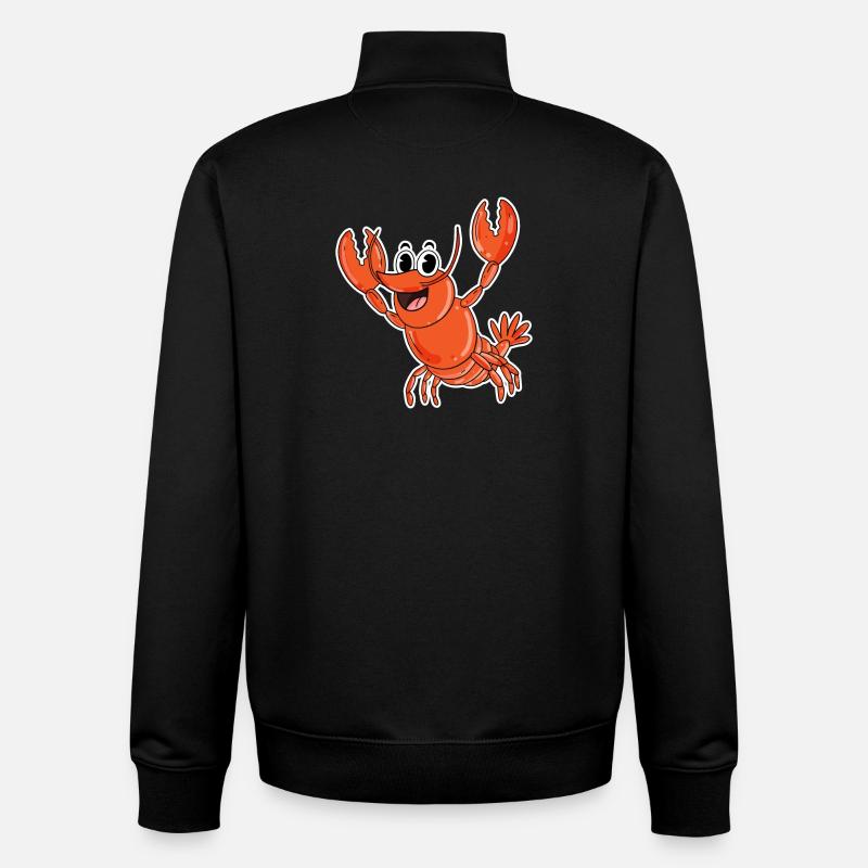 Lobster Kids Motif - Sweat zippé unisexe en coton bio Stanley/Stella - noir