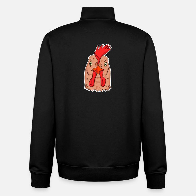 Chicken Head - Unisex Organic Zip Sweatshirt by Stanley/Stella - black