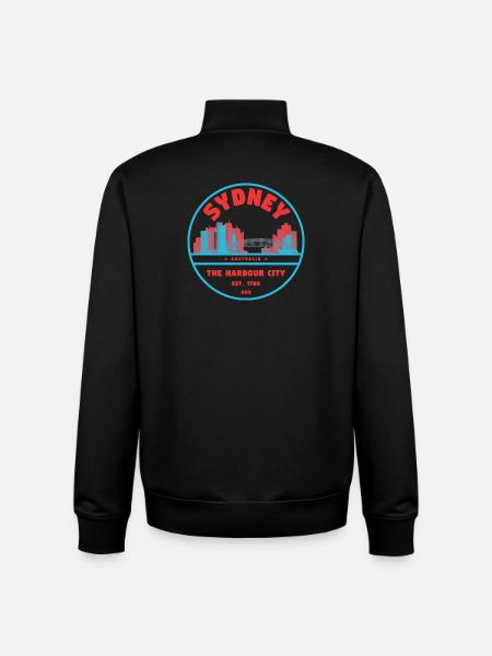 Sydney Hafenstadt Skyline Badge - Unisex Organic Zip Sweatshirt von Stanley/Stella - Schwarz