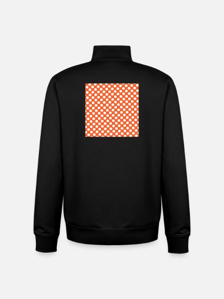Dots Background Texture Template Personalize - Unisex Organic Zip Sweatshirt by Stanley/Stella - black