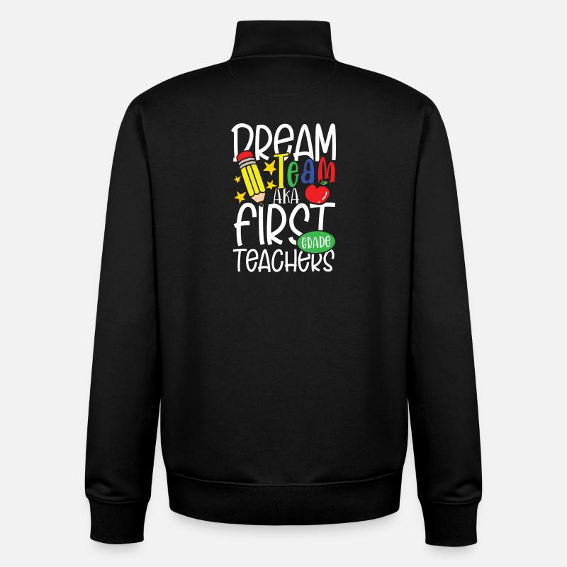 DREAM TEAM AKA FIRST GRADE TEACHER - Unisex Organic Zip Sweatshirt von Stanley/Stella - Schwarz