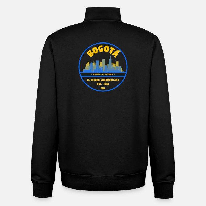 Bogotá Skyline Emblem - Unisex Organic Zip Sweatshirt von Stanley/Stella - Schwarz