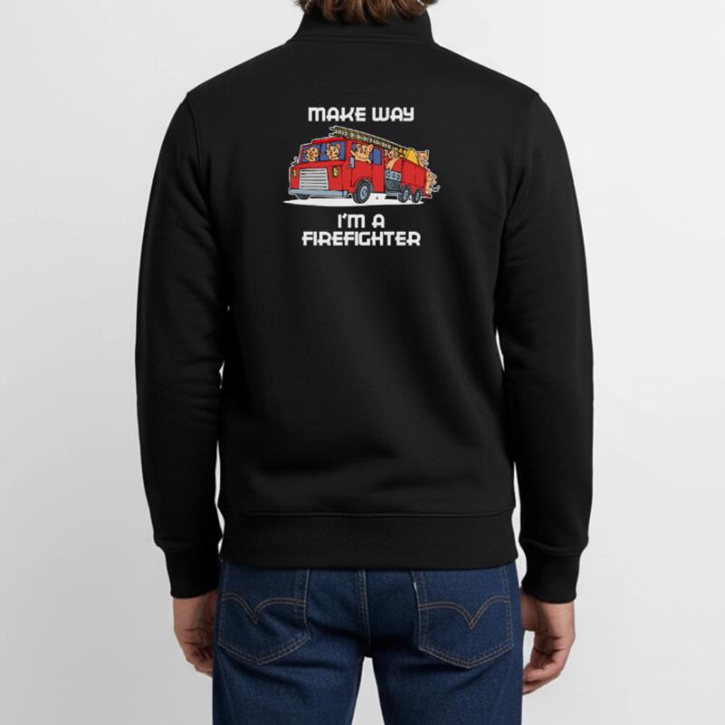Fire Brigade Fire Engine Statement Professional Fire Brigade Unisex Organic Zip Sweatshirt by Stanley/Stella