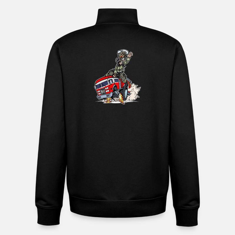 Pompier pompier sauveteur - Sweat zippé unisexe en coton bio Stanley/Stella - noir