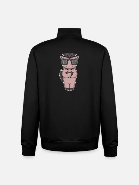 Pferd mit Sonnenbrille - Unisex Organic Zip Sweatshirt von Stanley/Stella - Schwarz