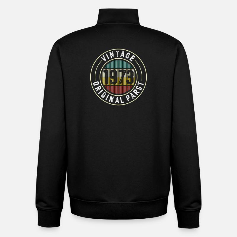 Originalteile-Abzeichen von 1973 - Unisex Organic Zip Sweatshirt von Stanley/Stella - Schwarz