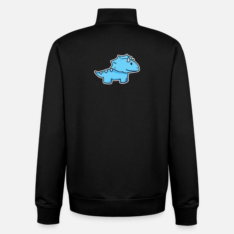 Dino Dinosaurier Blau - Unisex Organic Zip Sweatshirt von Stanley/Stella - Schwarz