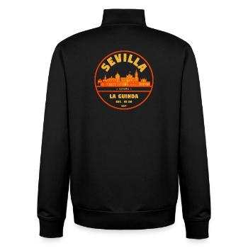 Sevilla Skyline Emblem - Unisex Organic Zip Sweatshirt von Stanley/Stella - Schwarz - Hinten - AI Model Male 185 light (185cm)