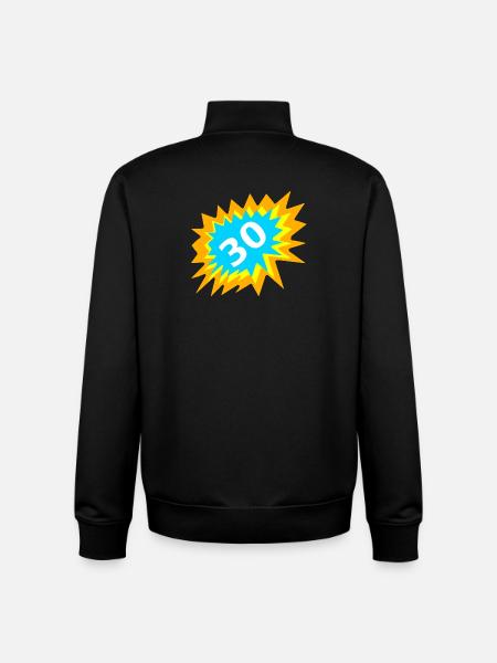 feiern, 30 bunt - Unisex Organic Zip Sweatshirt von Stanley/Stella - Schwarz