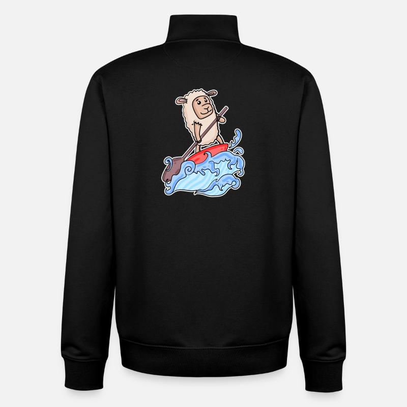 Stand Up Paddling Schaf - Unisex Organic Zip Sweatshirt von Stanley/Stella - Schwarz