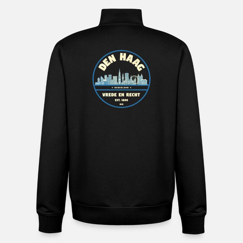 Den Haag Skyline Emblem Niederlande - Unisex Organic Zip Sweatshirt von Stanley/Stella - Schwarz