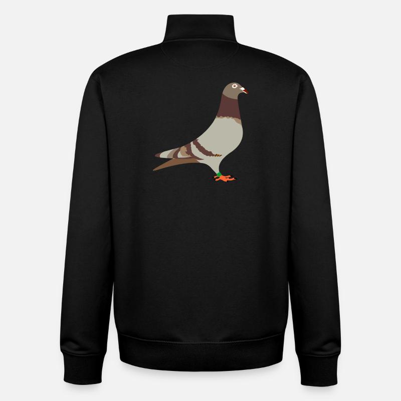 Brieftaube rotbraun - Unisex Organic Zip Sweatshirt von Stanley/Stella - Schwarz