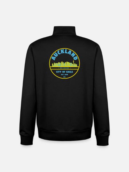 Auckland City of Sails Skyline - Unisex Organic Zip Sweatshirt by Stanley/Stella - black