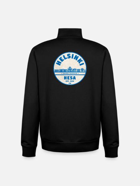 Helsinki Skyline Emblem 1550 - Unisex Organic Zip Sweatshirt by Stanley/Stella - black