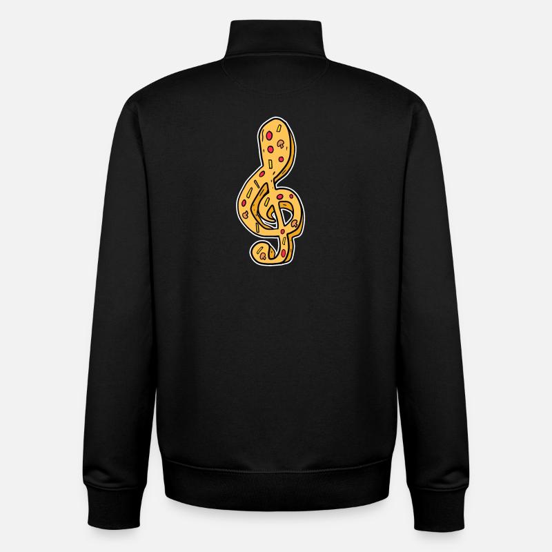 Musik Musiknote Pizza - Unisex Organic Zip Sweatshirt von Stanley/Stella - Schwarz