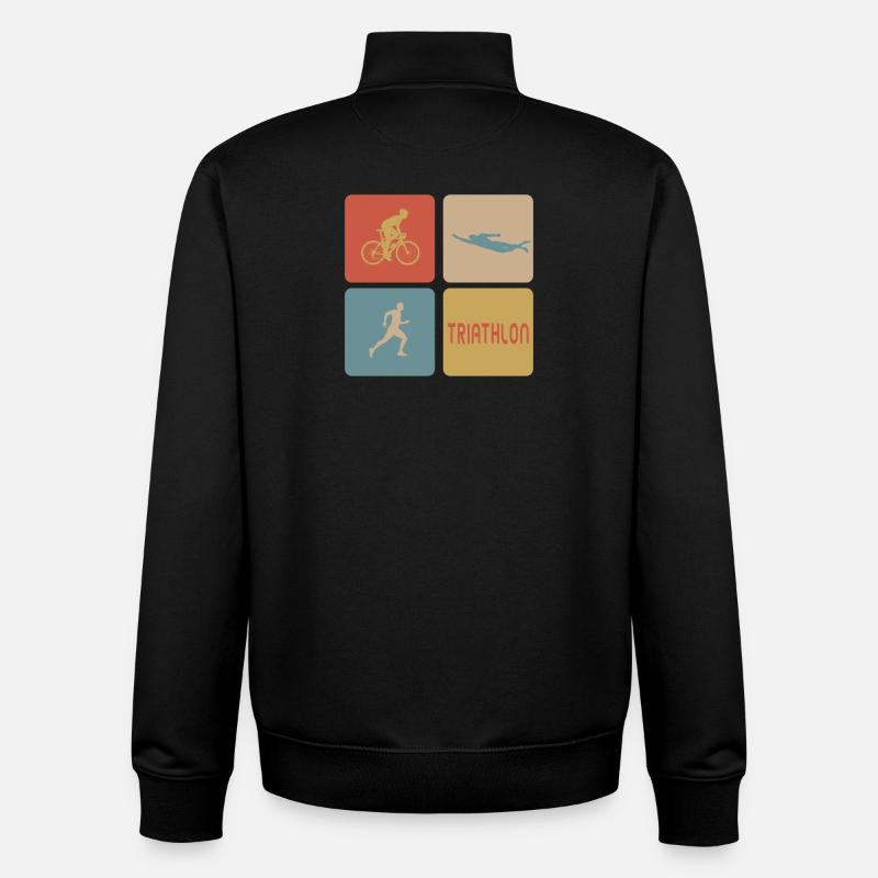 Triathlon Sport Design - Unisex Organic Zip Sweatshirt von Stanley/Stella - Schwarz