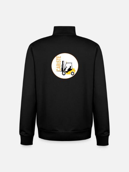 cariste - Sweat zippé unisexe en coton bio Stanley/Stella - noir