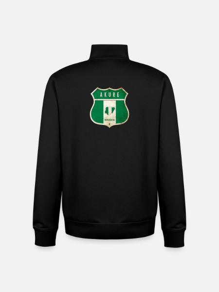 Design du drapeau d'Akure Nigeria - Sweat zippé unisexe en coton bio Stanley/Stella - noir