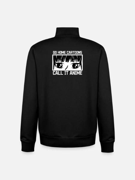 Manga Anime Statement Cartoon Japan Pop Culture - Unisex Organic Zip Sweatshirt by Stanley/Stella - black